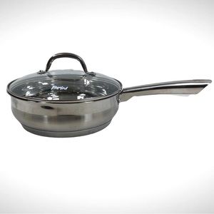 Parini Signature Series Stainless Steel 9.5" Chicken Fryer Pan w/Lid!